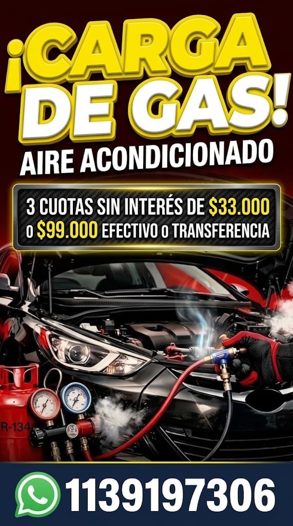 CARGA DE GAS AIRE ACONDICIONADO AUTO CARS21